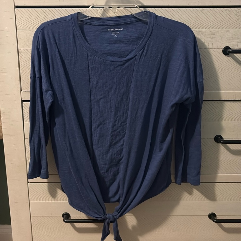 Banana Republic Cozy Slub 3/4 sleeve top